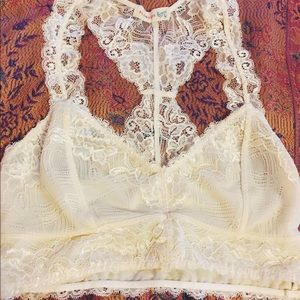 NWOT ivory lace bralette size S